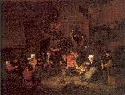 Ostade, Adriaen van Villagers Merrymaking at an Inn Sweden oil painting artist